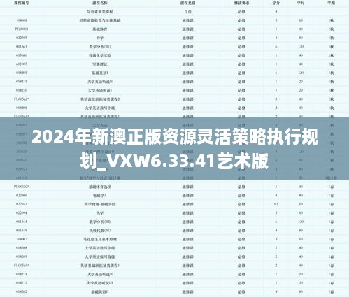 2024年新澳正版资源灵活策略执行规划_VXW6.33.41艺术版