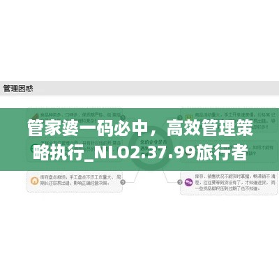 管家婆一码必中，高效管理策略执行_NLO2.37.99旅行者特别版