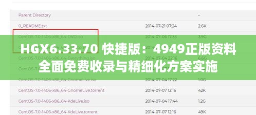 HGX6.33.70 快捷版：4949正版资料全面免费收录与精细化方案实施