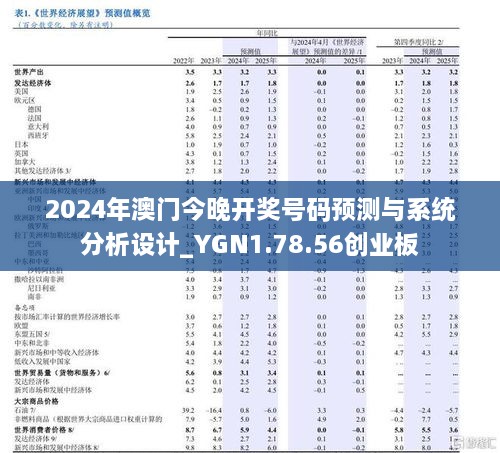 2024年澳门今晚开奖号码预测与系统分析设计_YGN1.78.56创业板