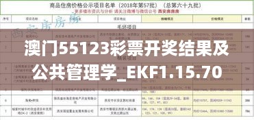 澳门55123彩票开奖结果及公共管理学_EKF1.15.70精选版