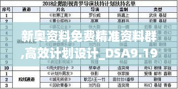 新奥资料免费精准资料群,高效计划设计_DSA9.19.65简易版