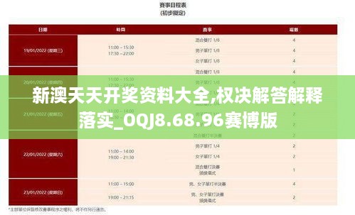 新澳天天开奖资料大全,权决解答解释落实_OQJ8.68.96赛博版