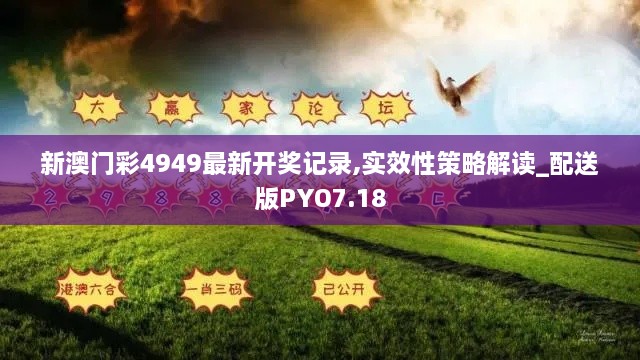 新澳门彩4949最新开奖记录,实效性策略解读_配送版PYO7.18