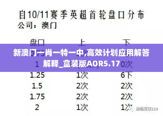 新澳门一肖一特一中,高效计划应用解答解释_盒装版AOR5.17