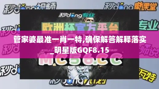 管家婆最准一肖一特,确保解答解释落实_明星版GQF8.15