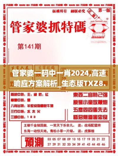 管家婆一码中一肖2024,高速响应方案解析_生态版TXZ8.61