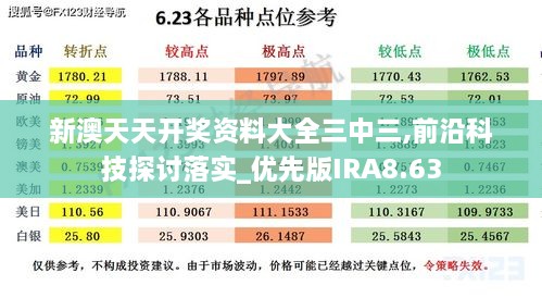 新澳天天开奖资料大全三中三,前沿科技探讨落实_优先版IRA8.63