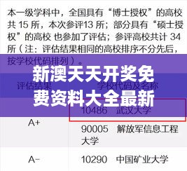 新澳天天开奖免费资料大全最新,精细化评估解析_漏出版HRE9.11