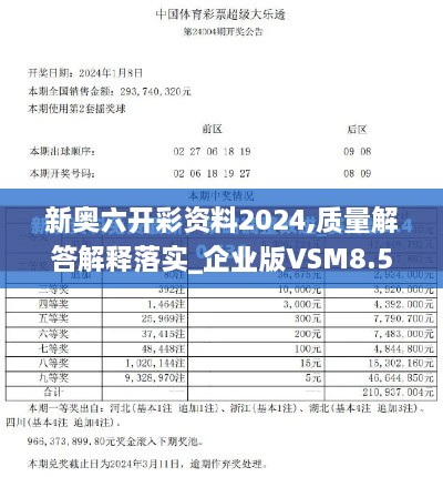 新奥六开彩资料2024,质量解答解释落实_企业版VSM8.53