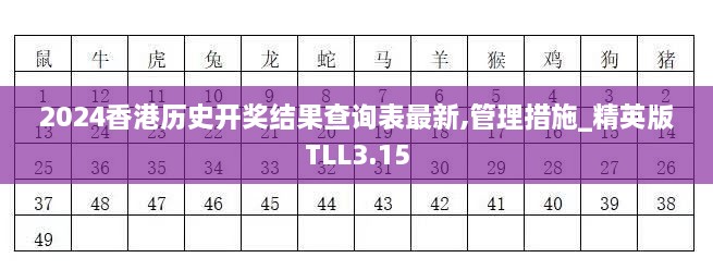 2024香港历史开奖结果查询表最新,管理措施_精英版TLL3.15