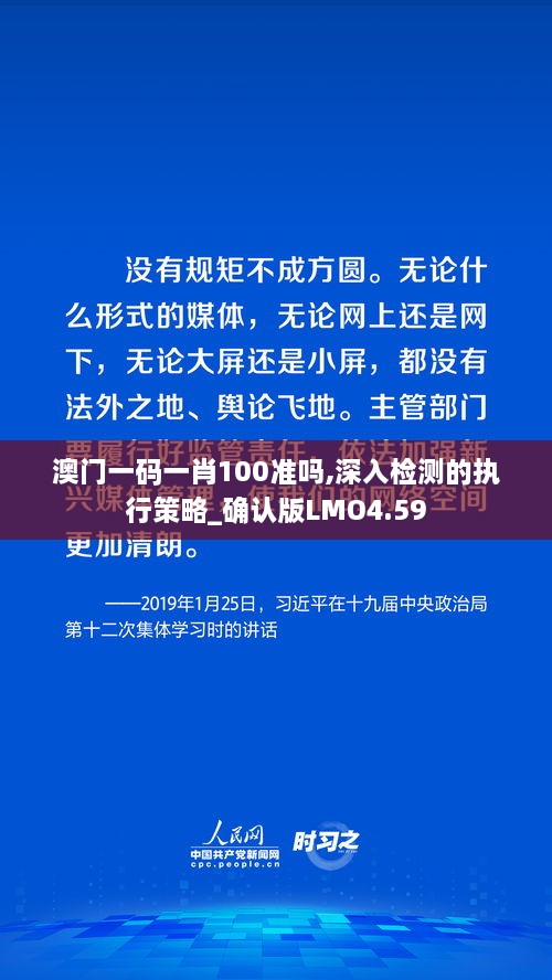 澳门一码一肖100准吗,深入检测的执行策略_确认版LMO4.59