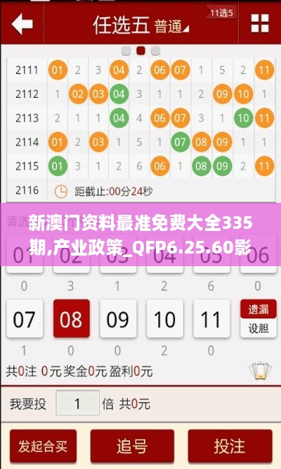 新澳门资料最准免费大全335期,产业政策_QFP6.25.60影视版