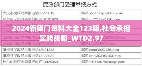 2024新奥门资料大全123期,社会承担实践战略_WTD2.97