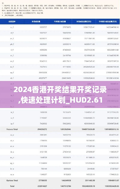 2024香港开奖结果开奖记录,快速处理计划_HUD2.61