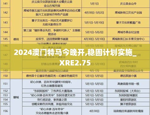 2024澳门特马今晚开,稳固计划实施_XRE2.75