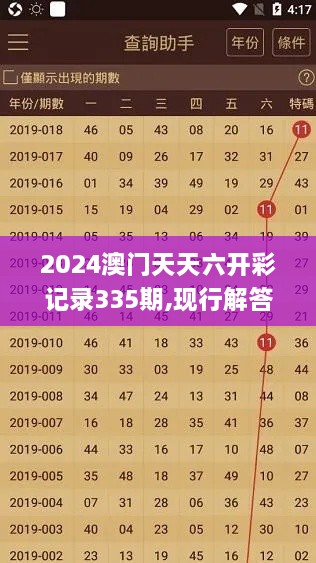 2024澳门天天六开彩记录335期,现行解答解释落实_MGU2.29.27护眼版