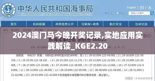 2024澳门马今晚开奖记录,实地应用实践解读_KGE2.20