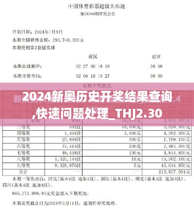 2024新奥历史开奖结果查询,快速问题处理_THJ2.30