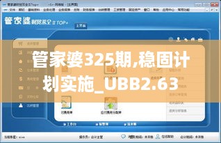 管家婆325期,稳固计划实施_UBB2.63