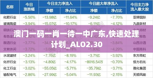 澳门一码一肖一待一中广东,快速处理计划_ALO2.30