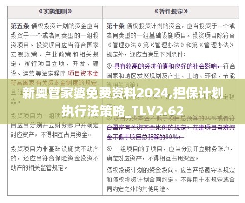 新奥管家婆免费资料2O24,担保计划执行法策略_TLV2.62