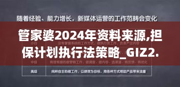 管家婆2024年资料来源,担保计划执行法策略_GIZ2.24