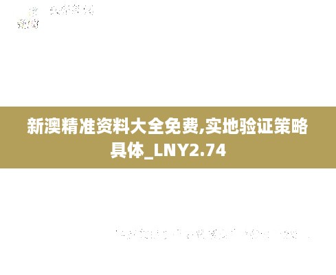 新澳精准资料大全免费,实地验证策略具体_LNY2.74