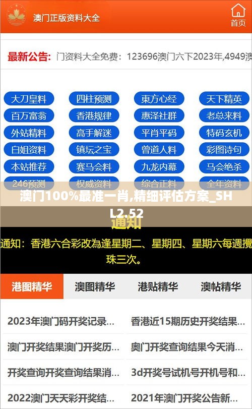 澳门100%最准一肖,精细评估方案_SHL2.52