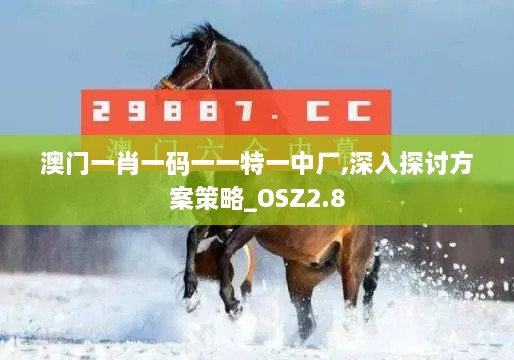 澳门一肖一码一一特一中厂,深入探讨方案策略_OSZ2.8