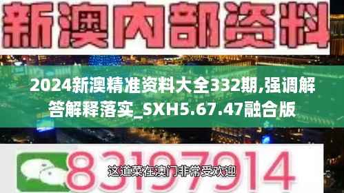 2024新澳精准资料大全332期,强调解答解释落实_SXH5.67.47融合版