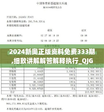 2024新奥正版资料免费333期,细致讲解解答解释执行_QJG2.38.87数线程版