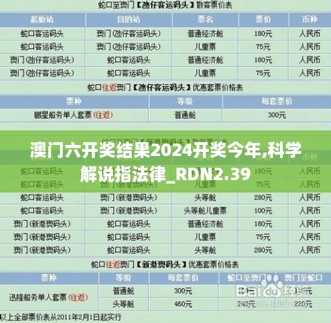 澳门六开奖结果2024开奖今年,科学解说指法律_RDN2.39