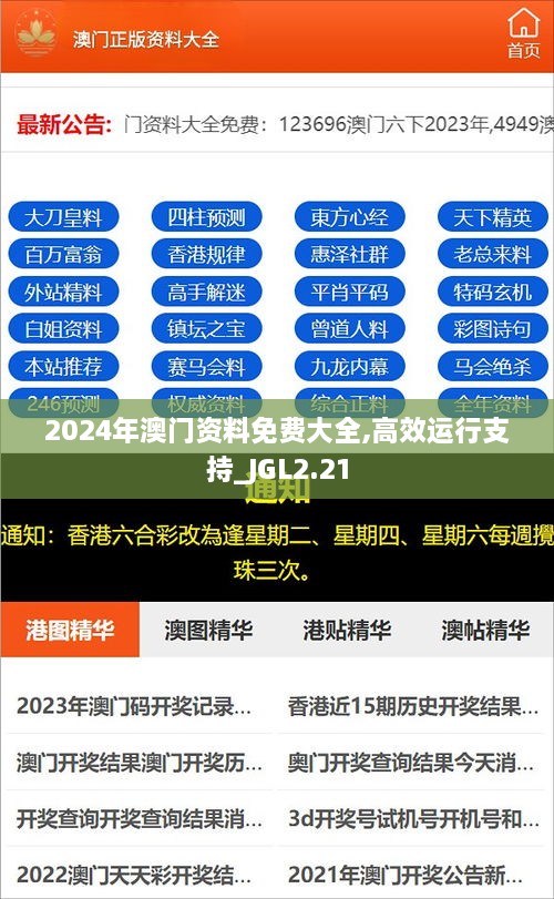 2024年澳门资料免费大全,高效运行支持_JGL2.21