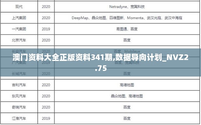 澳门资料大全正版资料341期,数据导向计划_NVZ2.75