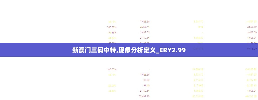 新澳门三码中特,现象分析定义_ERY2.99