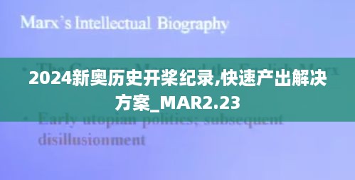 2024新奥历史开桨纪录,快速产出解决方案_MAR2.23