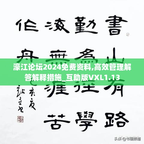 濠江论坛2024免费资料,高效管理解答解释措施_互助版VXL1.13