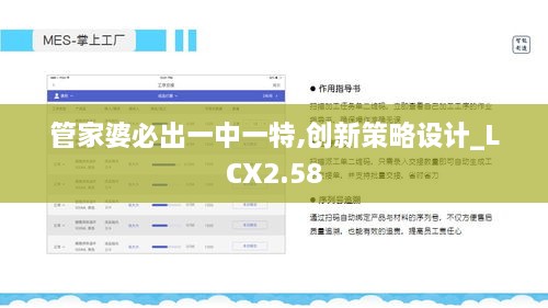 管家婆必出一中一特,创新策略设计_LCX2.58