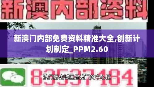 新澳门内部免费资料精准大全,创新计划制定_PPM2.60