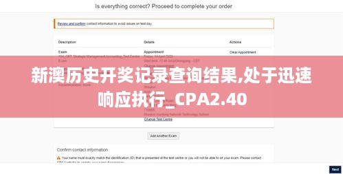 新澳历史开奖记录查询结果,处于迅速响应执行_CPA2.40