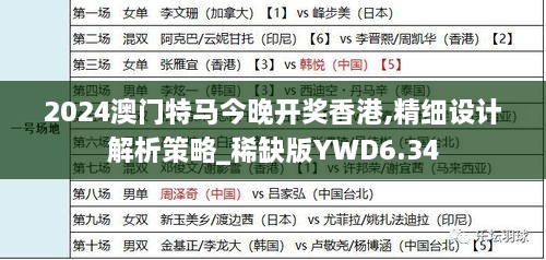 2024澳门特马今晚开奖香港,精细设计解析策略_稀缺版YWD6.34