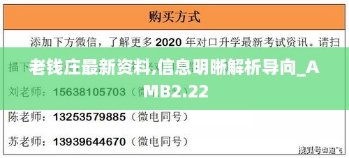 老钱庄最新资料,信息明晰解析导向_AMB2.22