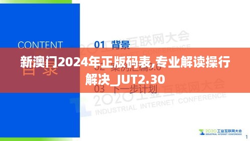 新澳门2024年正版码表,专业解读操行解决_JUT2.30