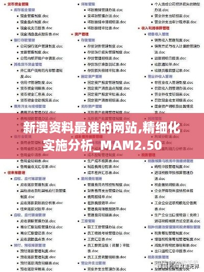 新澳资料最准的网站,精细化实施分析_MAM2.50