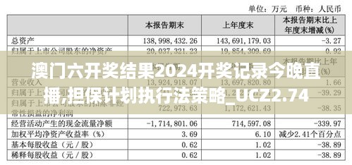 澳门六开奖结果2024开奖记录今晚直播,担保计划执行法策略_UCZ2.74