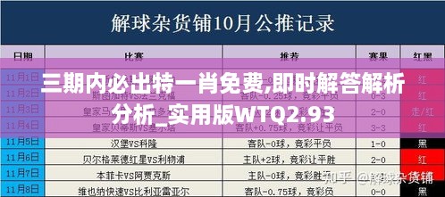 三期内必出特一肖免费,即时解答解析分析_实用版WTQ2.93