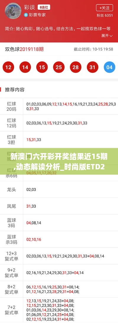 新澳门六开彩开奖结果近15期,动态解读分析_时尚版ETD2.59