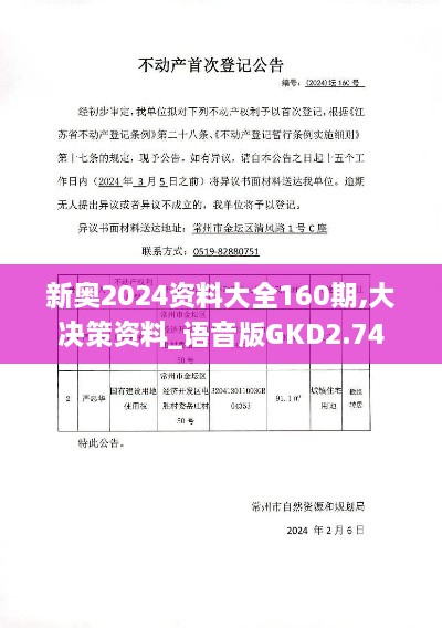 新奥2024资料大全160期,大决策资料_语音版GKD2.74