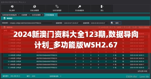 2024新澳门资料大全123期,数据导向计划_多功能版WSH2.67